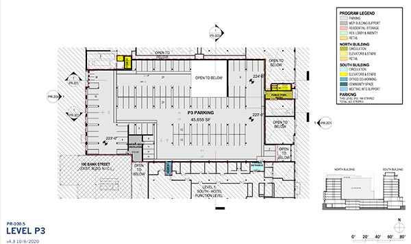 CityPlace Burlington 2020 floor plan P-100.5 Level 3 Parking