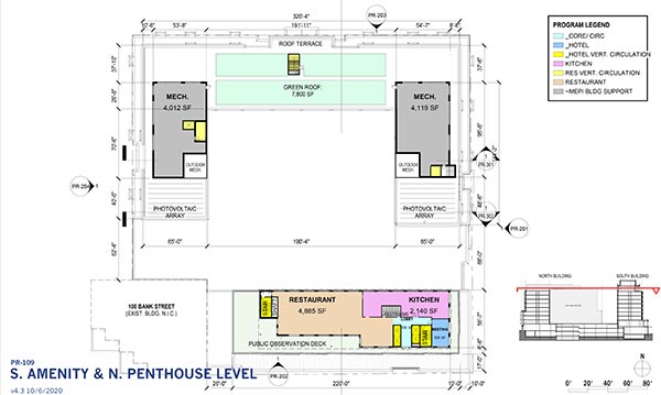 CityPlace Burlington 2020 floor plan P-109 Amenities and Penthouse level