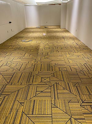 BHS carpet tile design at former Macy’s building at CityPlace Burlington