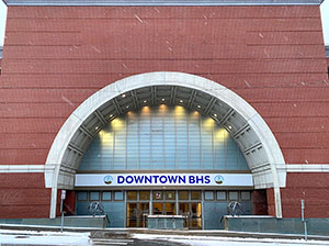 BHS entrance Cherry Street at former Macy’s building at CityPlace Burlington