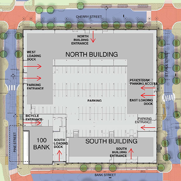 CityPlace Burlington 2020 siteplan and landscaping