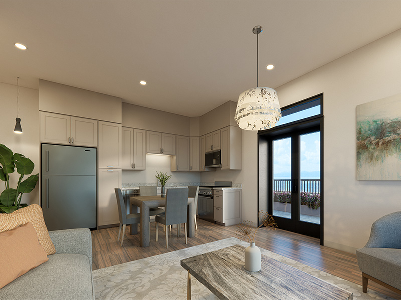 8993_Apt-Interior_800x600@72q85 Architect rendering of CityPlace Burlington new apartment interior with terrace